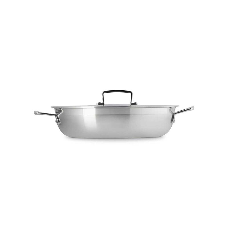 Le Creuset 3-PLY Stainless Steel Non-Stick Shallow Casserole with Lid 30cm image number 3